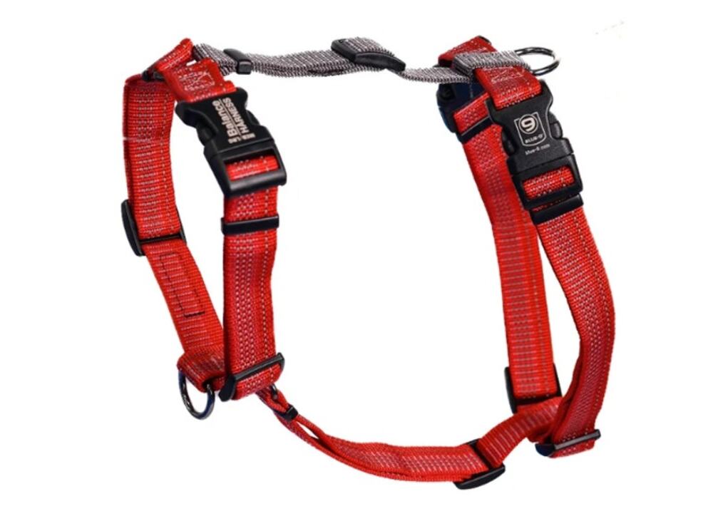 NEW Blue-9 Balance Harness Buckle-Neck Large Red Adjustable Dog Harness